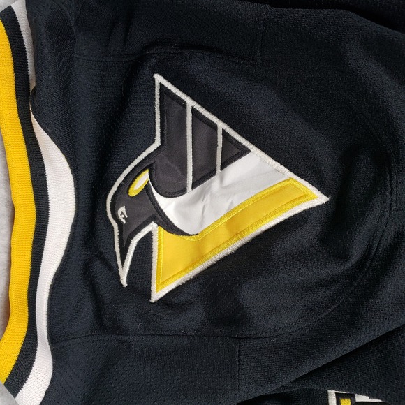 Vintage Kids Pittsburgh Penguins Starter Hockey Jersey S M Black Yellow NHL - Picture 8 of 12